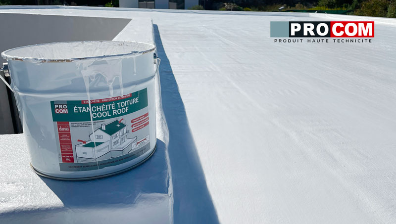 peindre son toit en blanc, peinture cool roof procom
